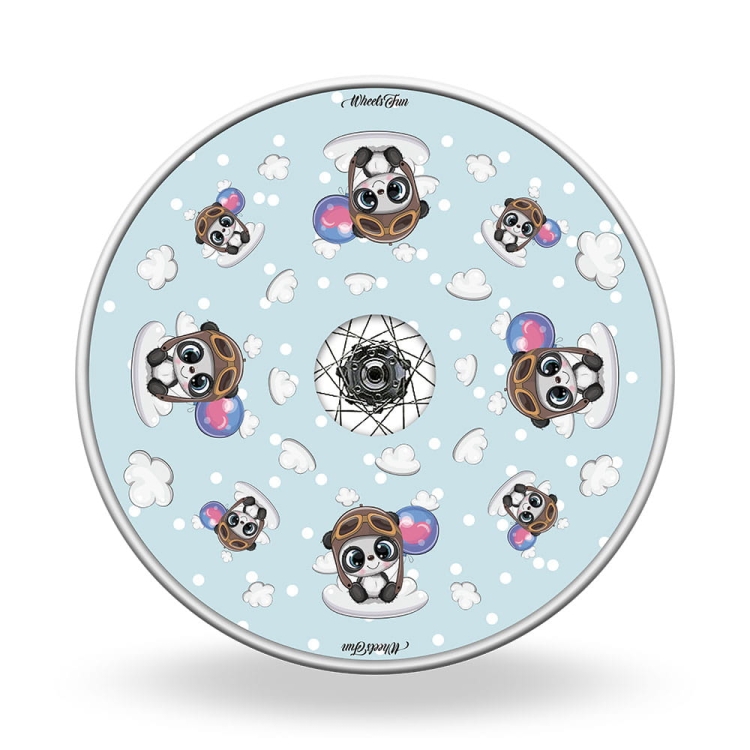Osłony na szprychy Mała panda z balonem