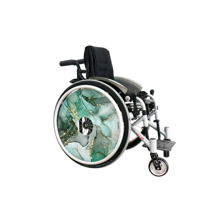 Osłony na szprychy Zielona abstrakcja